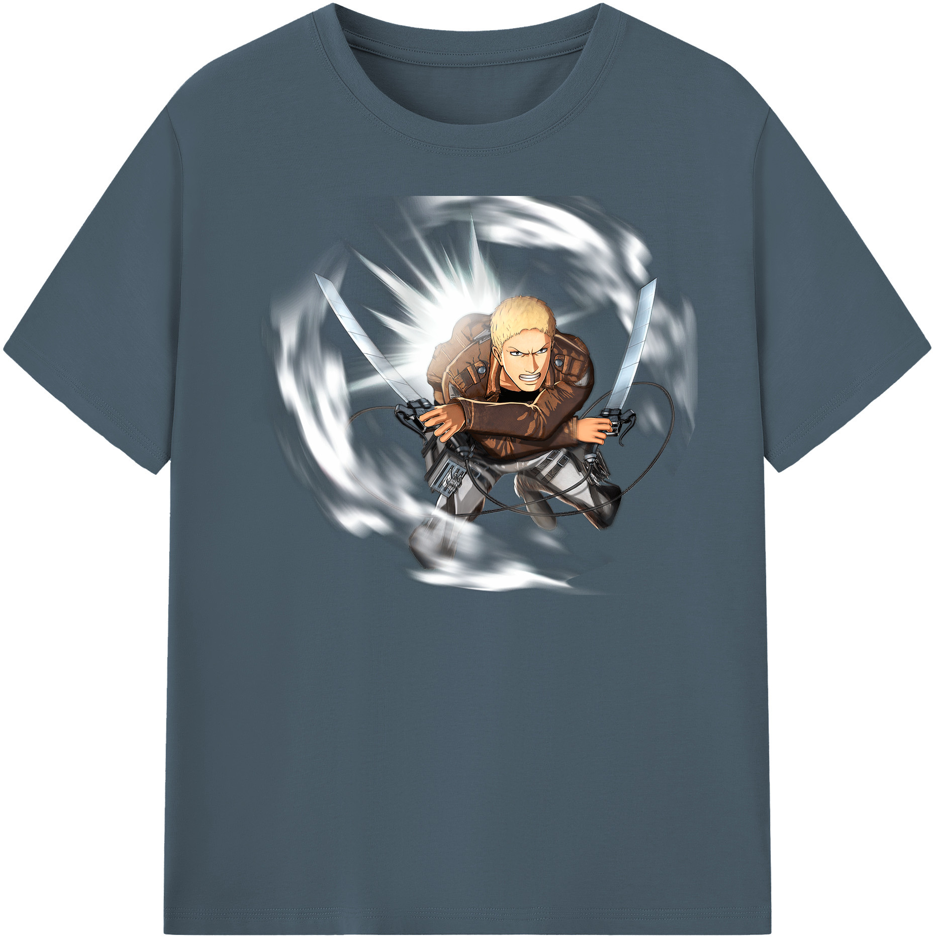 （画像用） 進撃の巨人 ライナー・ブラウン Attack on Titan Reiner Braun 綿100％半袖Tシャツ（フロントプリント）
